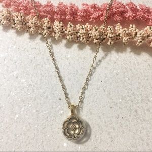 Vintage CHANEL Camellia Flower Button Necklace